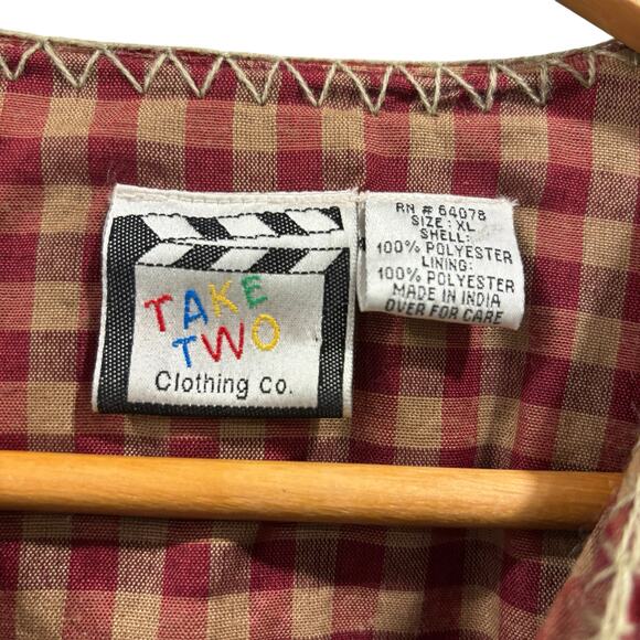 Vintage Ugly Christmas Sweater Cardigan, Red Corduroy Snowman Appliqué, Size XL - Picture 11 of 12